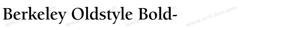 Berkeley Oldstyle Bold字体转换